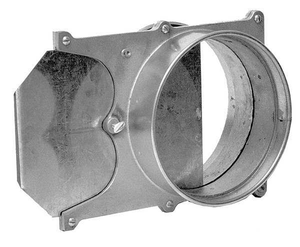 Round Manual Blastgate, Cast Aluminum, 20 GA, 18 in W, 11 1/4 in L, 28-1/2
