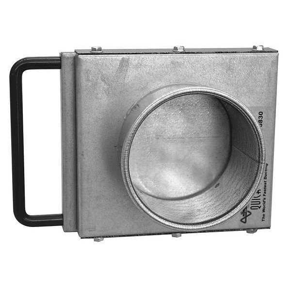 Round NFMES Manual Blastgate, Galvanized Steel, 22 GA, 11 in W, 5 in L, 13-1/4