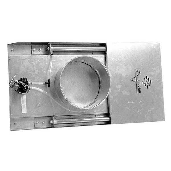Round NFES Auto Blastgate, Galvanized Steel, 20 GA, 23.30
