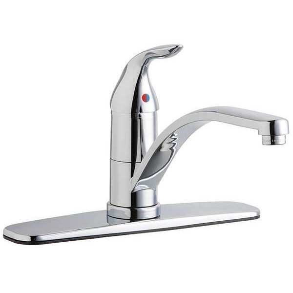 Manual, Single Hole Only Mount, Commercial 1 Hole Low Arc Kitchen Faucet