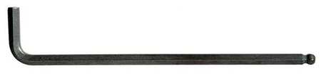 Metric Plain Ball Hex Key, 6 mm Tip Size, 7 in Long, 1 7/32 in Short