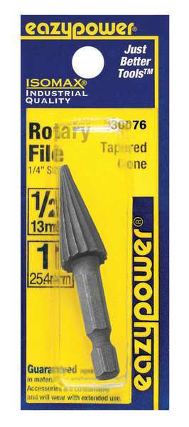 Tapered Cone Rotary File, 1/2 in., 1 pcs.