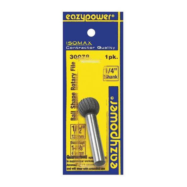 Ball Shaped Rotary File, 1/2 in., 1 pcs.
