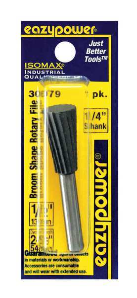 Broom Shaped Rotary File, 1/2 in., 1 pcs.