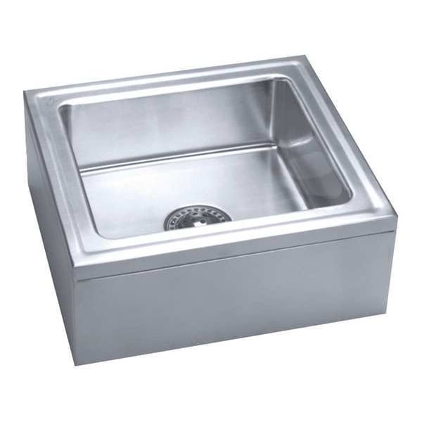 25 in W x 23 in L x 8 in H, 16 ga. 304 Stainless Steel, Mop Sink