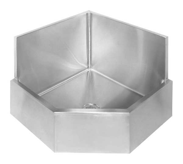 33 in W x 33 in L x 8 in H, Floor Mount, 16 ga. 304 Stainless Steel