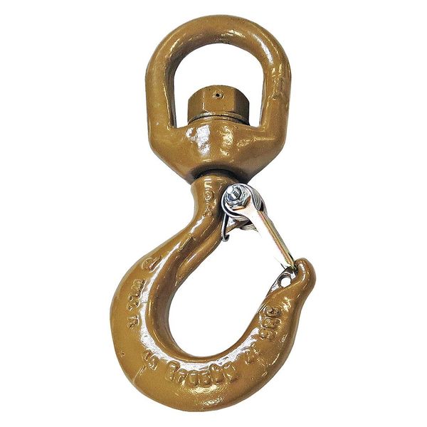 Swivel Hook, Alloy Steel, 6000 lb., Gold
