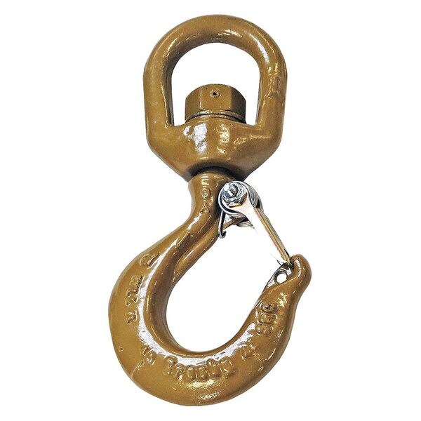 Swivel Hook, Alloy Steel, 14,000 lb., Gold