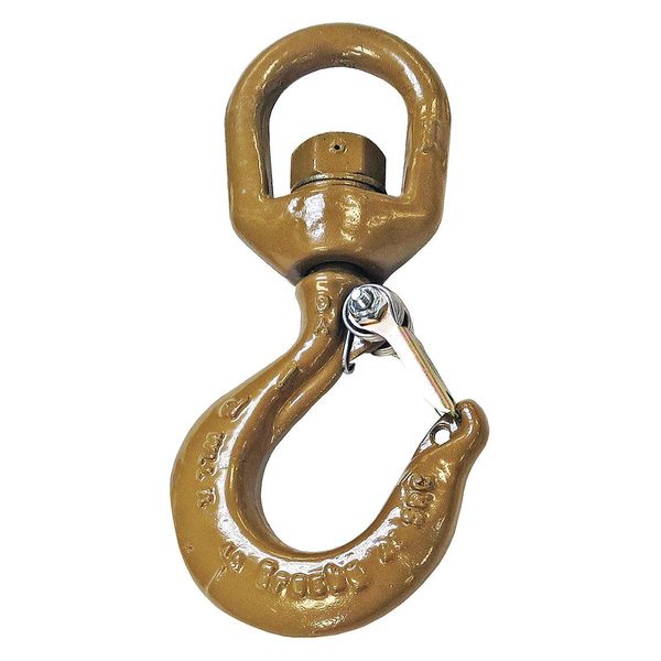 Swivel Hook, Alloy Steel, 30,000 lb., Gold