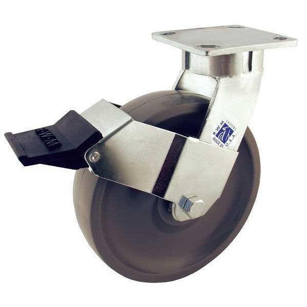 Kingpinless Swivel Plate Caster, 1800 lb.