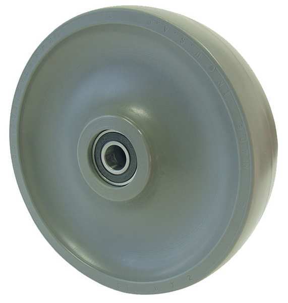 Caster Wheel, Elastomer, 5 in. Dia., 1200lb