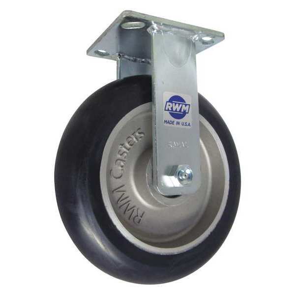Rigid Plate Caster, Polyurethane, 1500 lb.