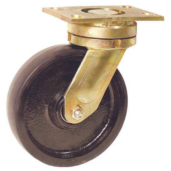 Swivel Plate Caster, Nylon, 8 in., 1800 lb.