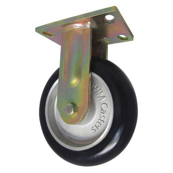 Rigid Plate Caster, Polyurethane, 1500 lb.