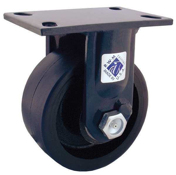 Rigid Plate Caster, Phenolic, 6 in, 1600 lb