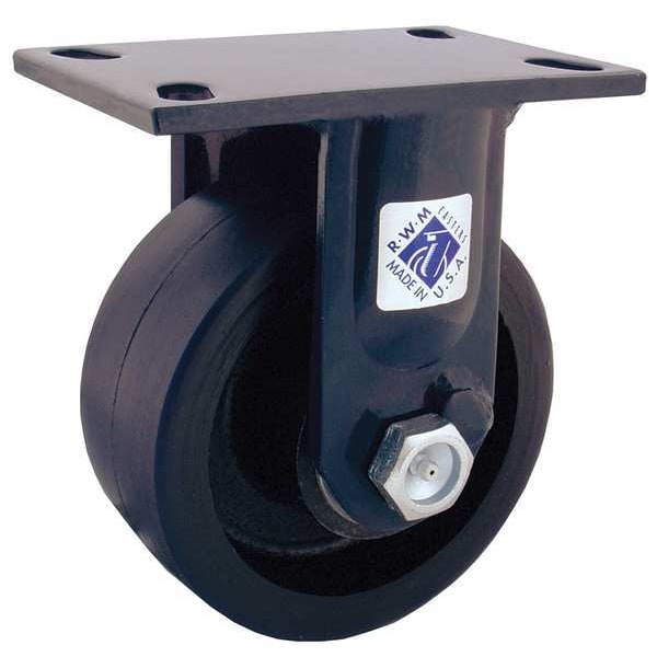 Rigid Plate Caster, Phenolic, 8 in, 2000 lb