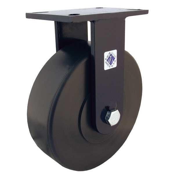 Rigid Plate Caster, Phenolic, 8 in, 2500 lb