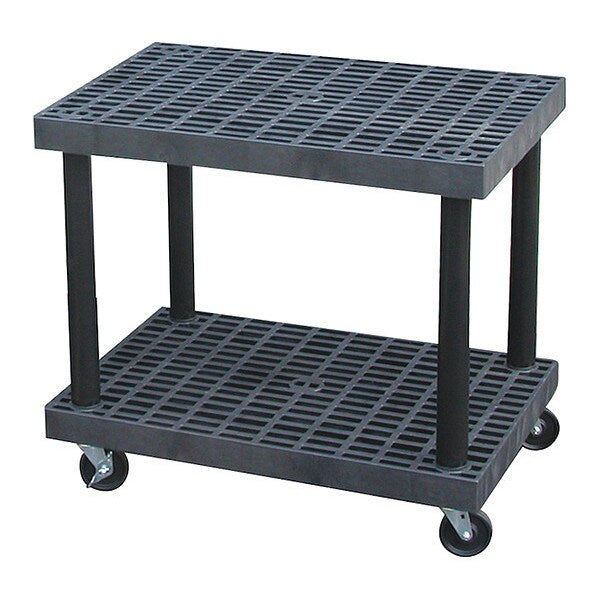 Recycled HDPE Modular-Kart, 2 Shelves, 600 lb