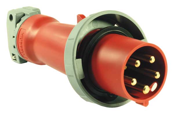 Pin and Sleeve Plug, 4P, 5W, 63A, 415V