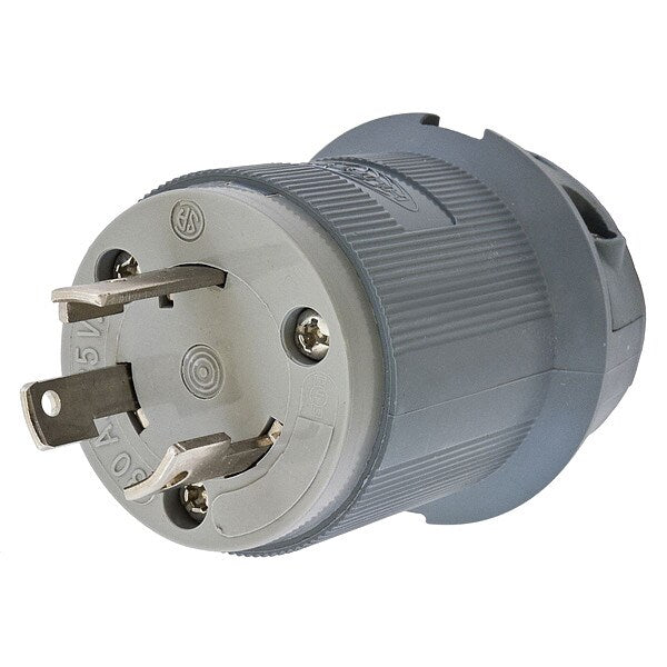 30A Locking Plug 2P 3W 125VAC L5-30P GY