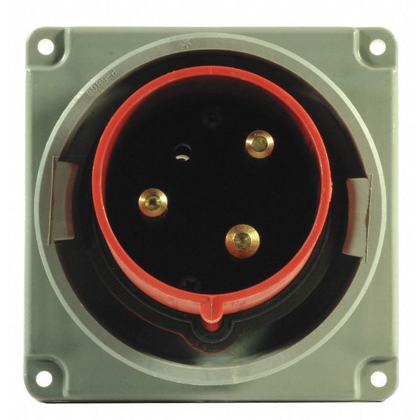 IEC Pin and Sleeve Inlet, 20A, 480V, Red