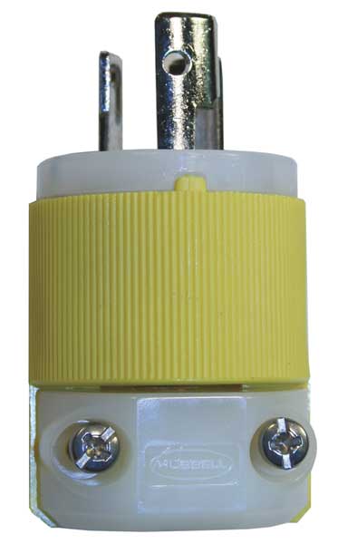 15A Marine Locking Plug 2P 3W 277VAC L7-15P YL
