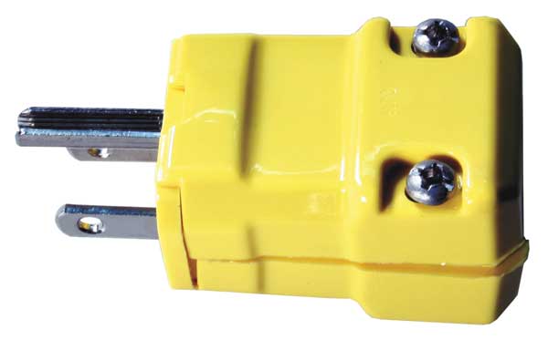 3 Wire Industrial Straight Blade Plug 125VAC 15A