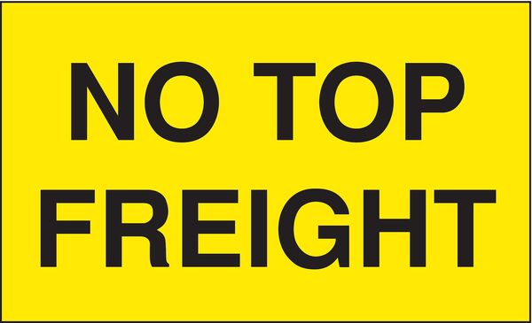 Shipping Labels, Black/Yellow, PK500