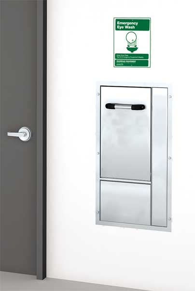 Recessed Mounted Eyewash Station Stainless Steel