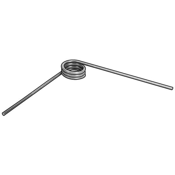 Torsion Spring, 90 Deg, 0.375OD, PK6, Package Quantity: 6