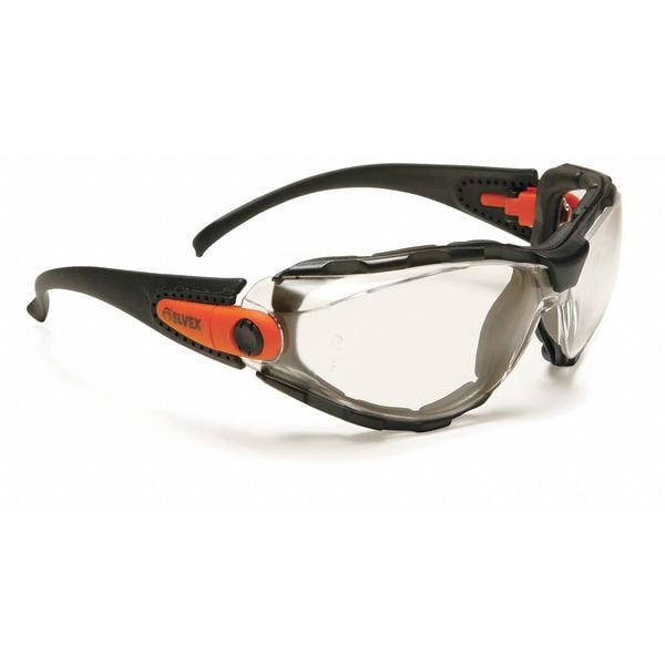Safety Glasses, Wraparound Clear Polycarbonate Lens, Anti-Fog