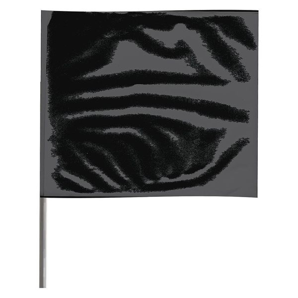 Marking Flag, Black, Blank, Vinyl, PK100