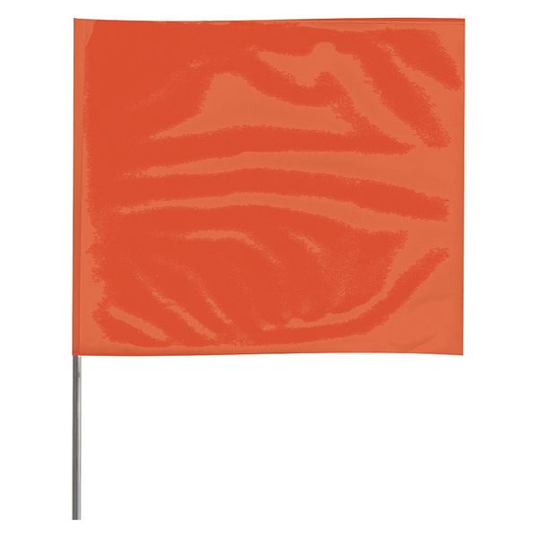 Marking Flag, Orange, Blank, Vinyl, PK100