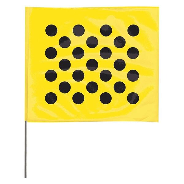 Marking Flag, Black Dots/Yellow, PK100