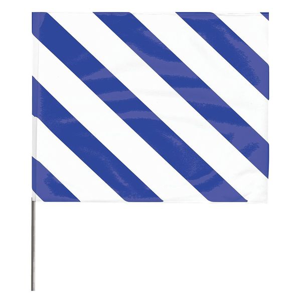 Marking Flag, Blue/White, Vinyl, PK100