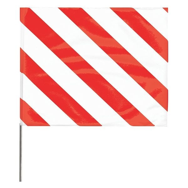 Marking Flag, Red/White, Vinyl, PK100