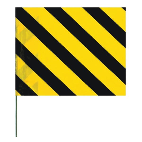 Marking Flag, Black/Yellow, Vinyl, PK100