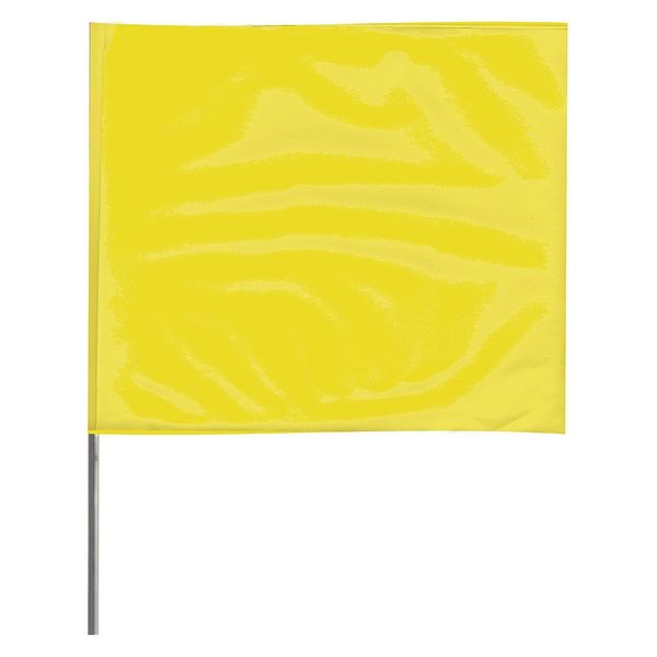 Marking Flag, Yellow, Blank, Vinyl, PK100