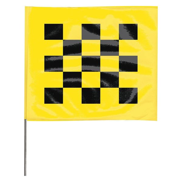 Marking Flag, Black/Yellow, Vinyl, PK100