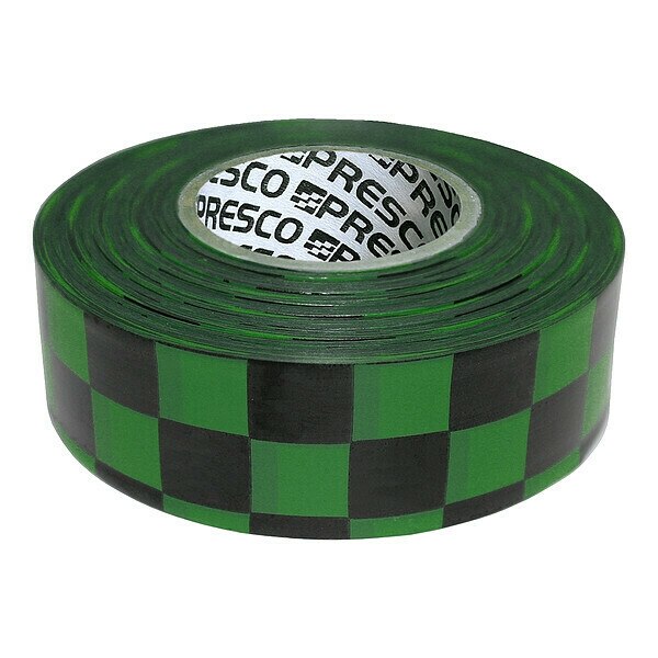 Flagging Tape, Green/Blk, 300ft x 1-3/8In