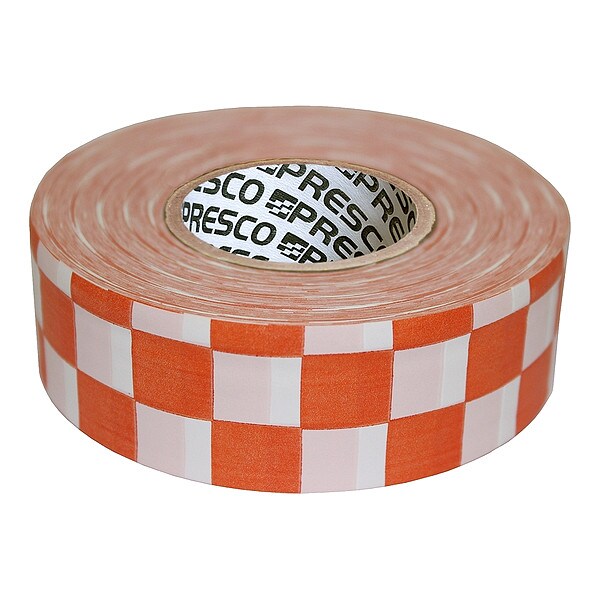 Flagging Tape, Wh/Orng, 300 ft x 1-3/8 In