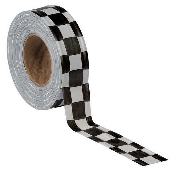Flagging Tape, White/Blk, 300ft x 1-3/8In