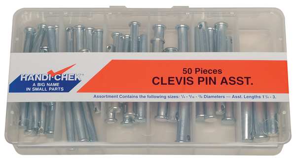 Clevis Pin Kit, 50 Pcs, 21 Szs