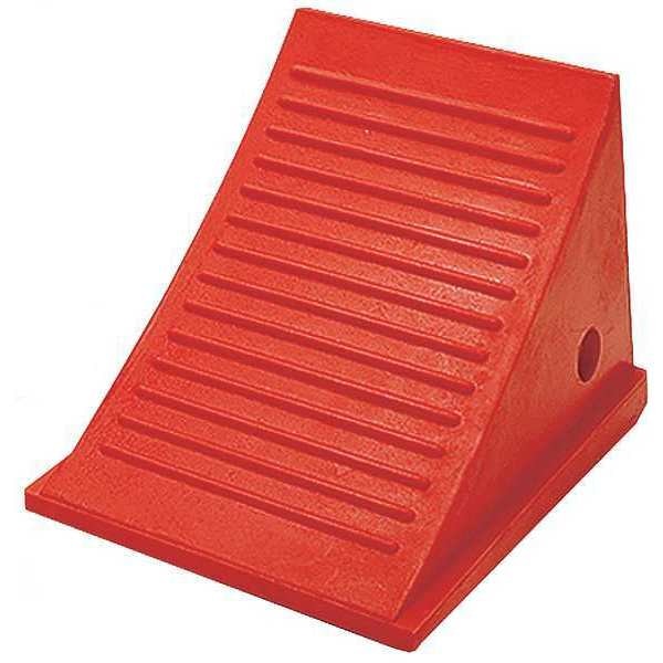 8-1/2 in. Urethane Wheel Chock in Orange