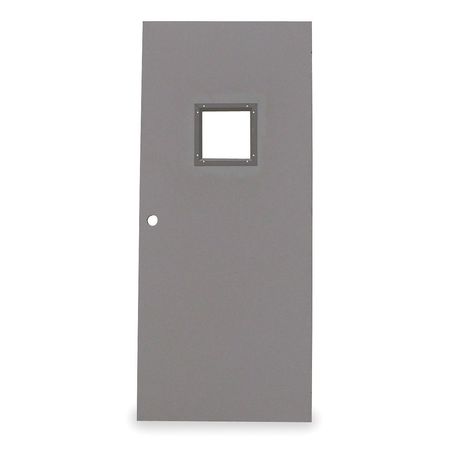 Vision Light Steel Door, 80 in H, 32 in W, 1 3/4 in Thick, 18-gauge, Type: 1