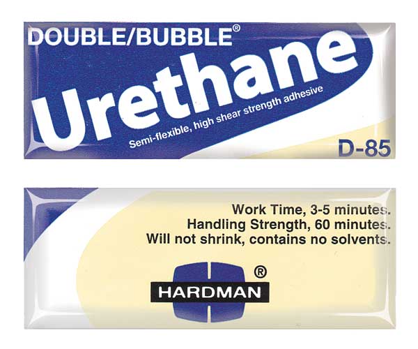 Urethane Adhesive, White, 1:01 Mix Ratio, 1 hr Functional Cure, Packet