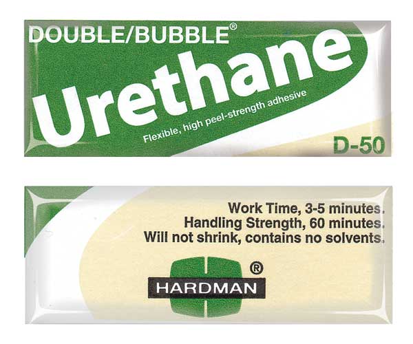 Urethane Adhesive, Tan, 1:01 Mix Ratio, 1 hr Functional Cure, Packet