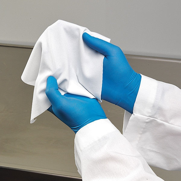 Cleanroom Wipes, White, Soft Pack, 55% cellulose/45% polyester, 75 Wipes, 9 in x 9 in, Unscented
