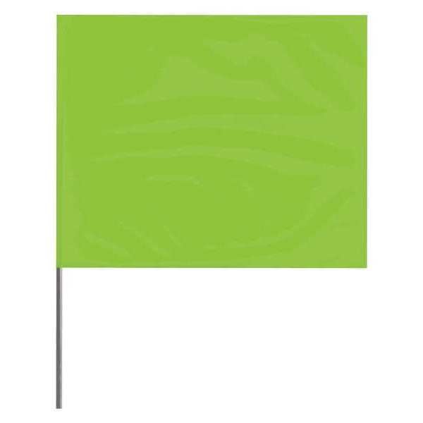 Marking Flag, Lime Glo, Blank, PVC, PK100