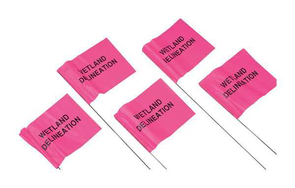 Marking Flag, Pink Glo, Electric, PVC, PK100